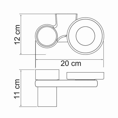 Держатель стакана и мыльницы WasserKRAFT Berkel K-6800 K-6826