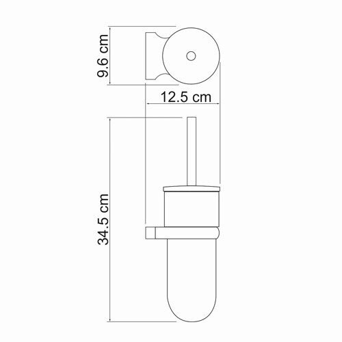 Ершик для унитаза подвесной WasserKRAFT Berkel K-6800 K-6827