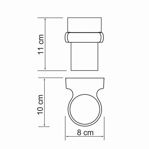 Подстаканник одинарный WasserKRAFT Berkel K-6800 K-6828
