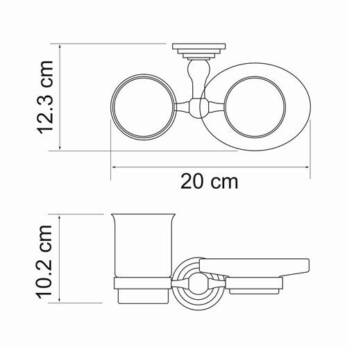 Держатель стакана и мыльницы WasserKRAFT Ammer K-7000 K-7026