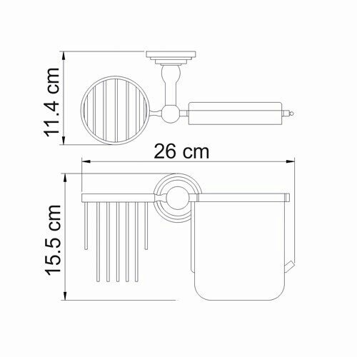 Держатель туалетной бумаги и освежителя WasserKRAFT Ammer K-7000 K-7059