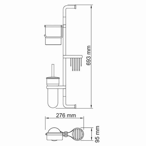Комбинированная напольная стойка WasserKRAFT Ammer К-7000 K-1448