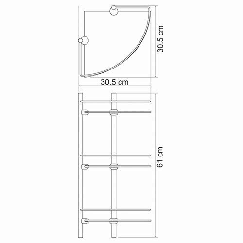 Полка стеклянная тройная  WasserKRAFT Isar K-7300 K-3633