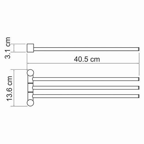 Полотенцедержатель WasserKRAF TIsar K-7300 K-1633