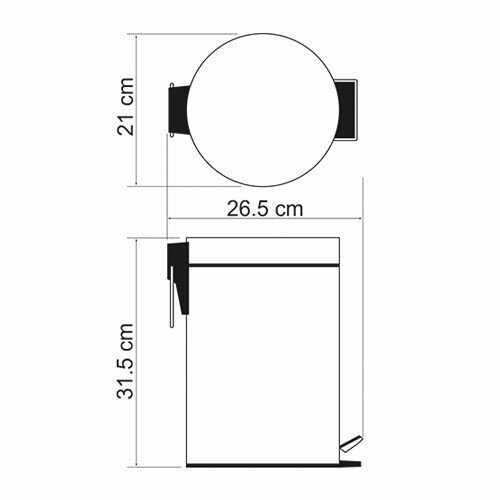Ведро 5L WasserKRAFT Elbe K-7200 K-635BLACK