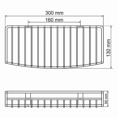 Полка металлическая прямая WasserKRAFT Isar K-7300 K-1811