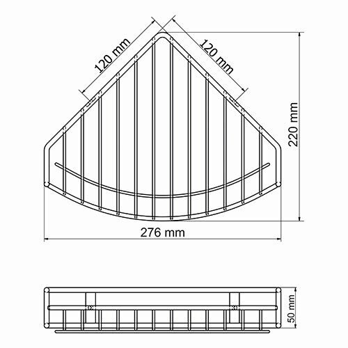 Полка металлическая  WasserKRAFT Ammer К-7000 K-1511