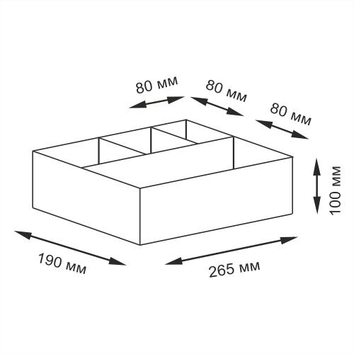 Плетеная корзина для белья WasserKRAFT Neime WB-190 WB-190-M Размер 26,5 x 19 x 10 см