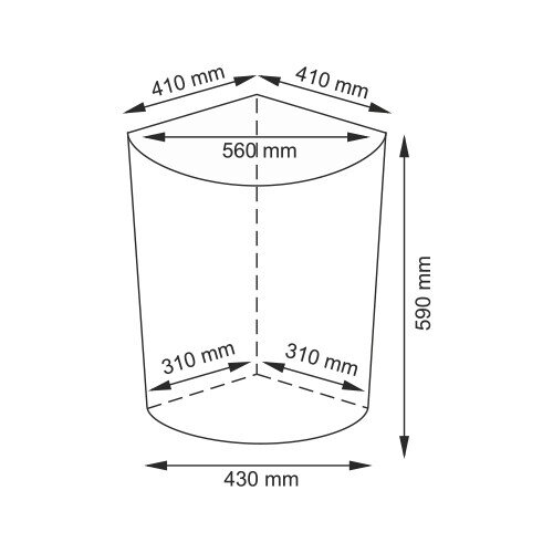 Плетеная корзина для белья WasserKRAFT Salm WB-270 WB-270-L Размер 41 х 41 х 59 см