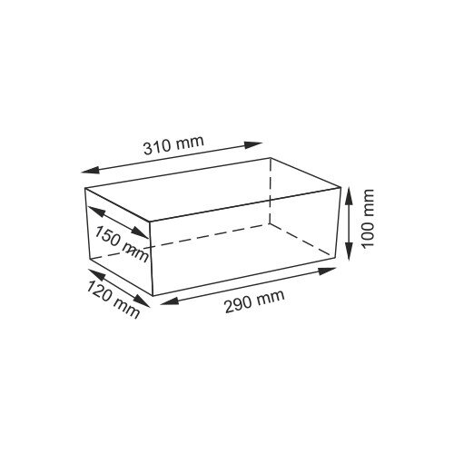 Плетеная корзина для белья WasserKRAFT Lossa WB-120 WB-120-S Размер 31 х 15 х 10 см