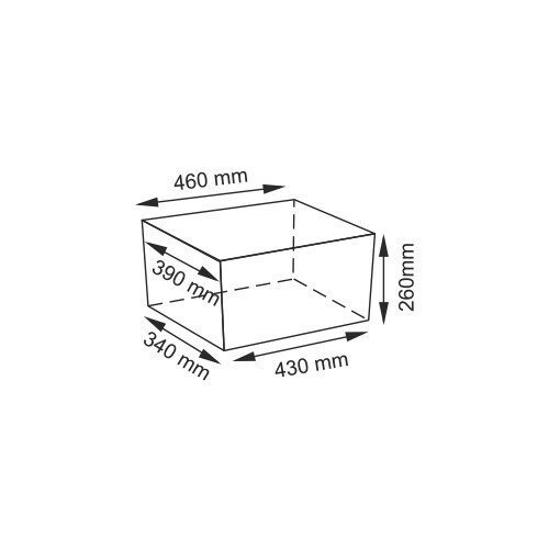 Плетеная корзина для белья WasserKRAFT Berkel WB-480 WB-480-L Размер 46 х 39 х 26