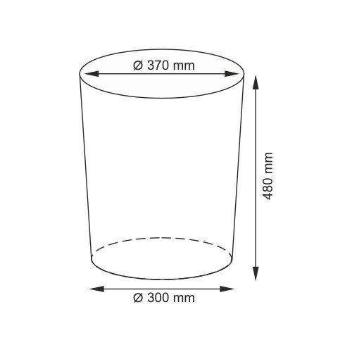 Плетеная корзина для белья с крышкой WasserKRAFT Main WB-410 WB-410-M Размер 37 х 37 х 48 см