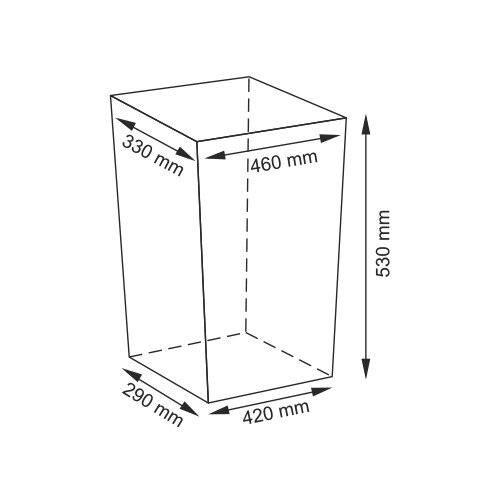 Плетеная корзина для белья WasserKRAFT Ammer WB-370 WB-370-L Размер 46 х 33 х 53 см