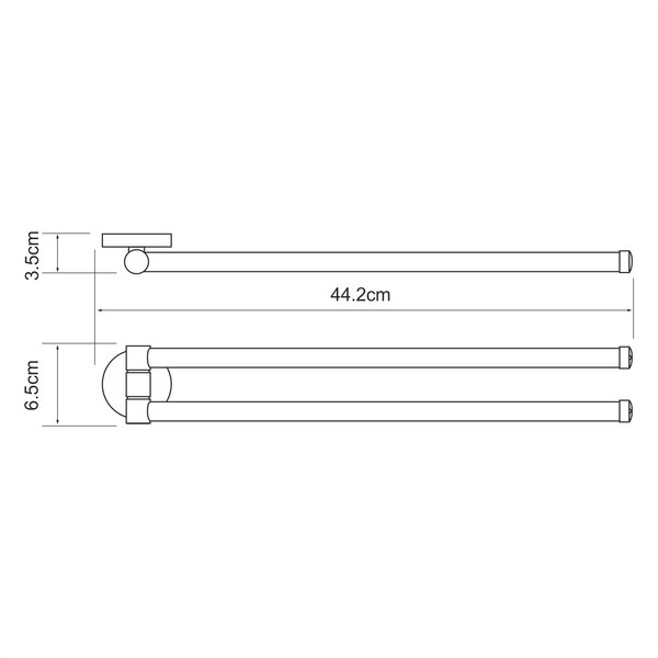 Держатель полотенец двойной WasserKRAFT Rhein K-6200 K-6231