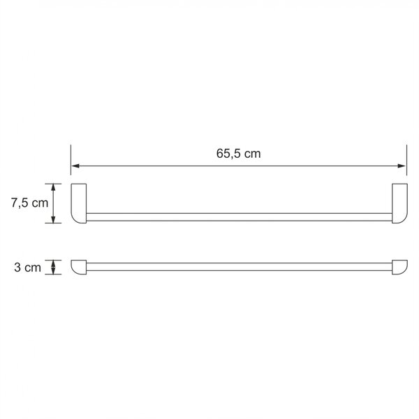 Держатель полотенец одинарный WasserKRAFT Kammel K-8300WHITE K-8330WHITE