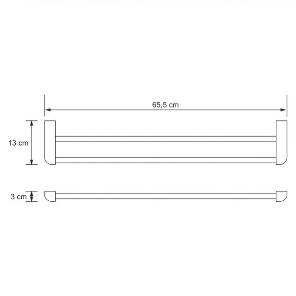 Держатель полотенец двойной WasserKRAFT Kammel K-8300WHITE K-8340WHITE