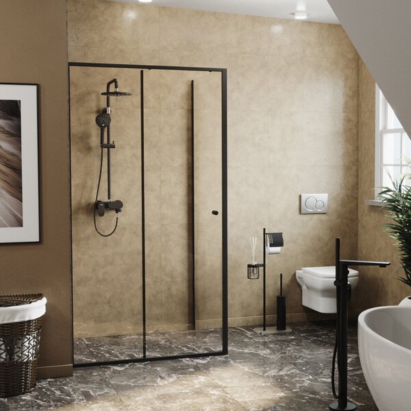 Душевой уголок WasserKRAFT Dill 61S15 110х90 профиль черный