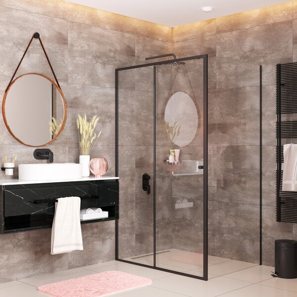 Душевой уголок WasserKRAFT Dill 61S16 110х100 профиль черный