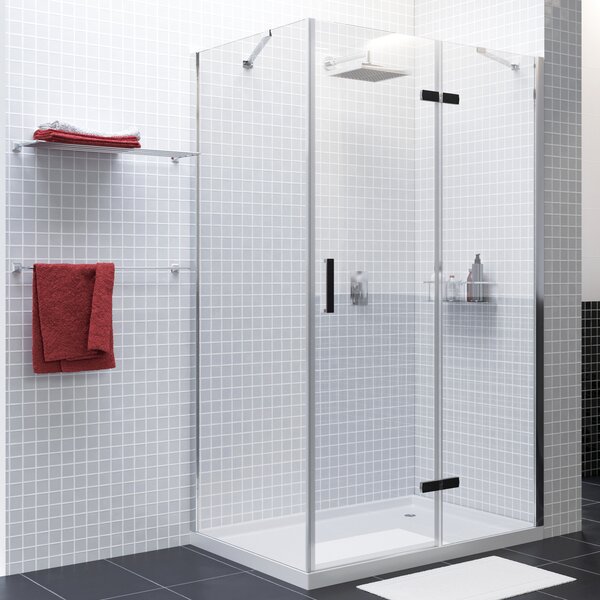 Душевой уголок WasserKRAFT AllerBLACK MATT  10H10RBLACK MATT 120х100 профиль хром/черный