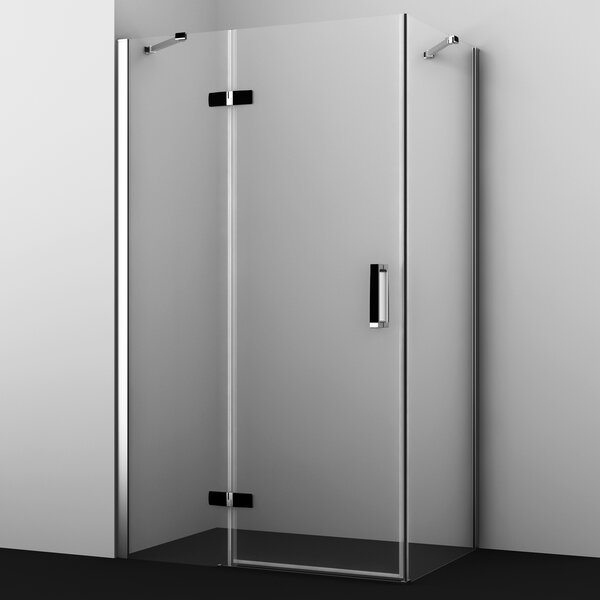 Душевой уголок WasserKRAFT AllerBLACK MATT 10H10LBLACK MATT 120х100 профиль хром/черный