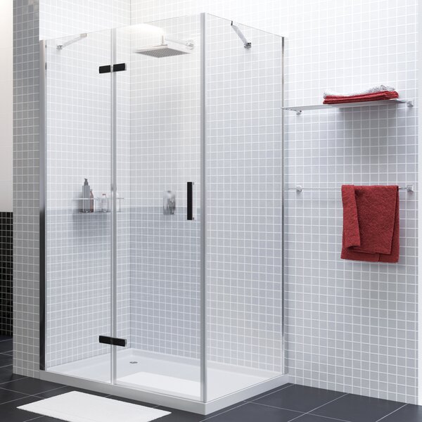 Душевой уголок WasserKRAFT AllerBLACK MATT 10H10LBLACK MATT 120х100 профиль хром/черный