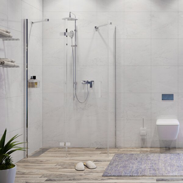 Душевой уголок WasserKRAFT AllerWHITE 10H06LWHITE  120х80 профиль хром/белый