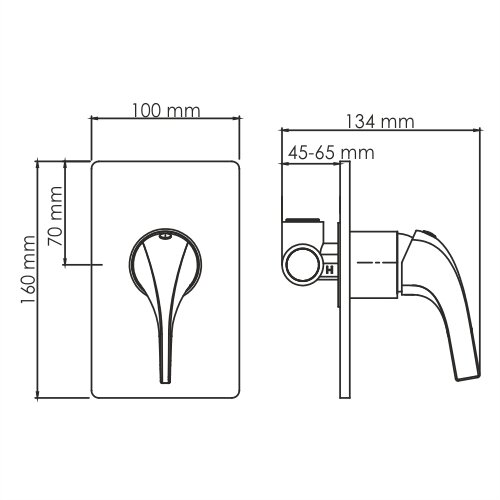 Смеситель для душа WasserKRAFT Sauer 7151 золотой