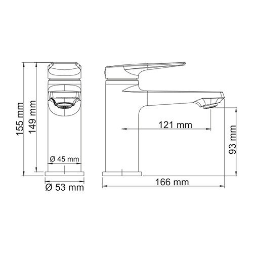 Смеситель для раковины WasserKRAFT Lopau 3200 3203 хром