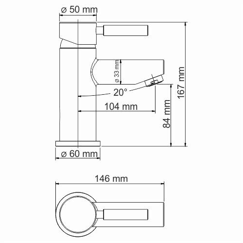 Термостатический смеситель для раковины WasserKRAFT Main 4100 4103T хром
