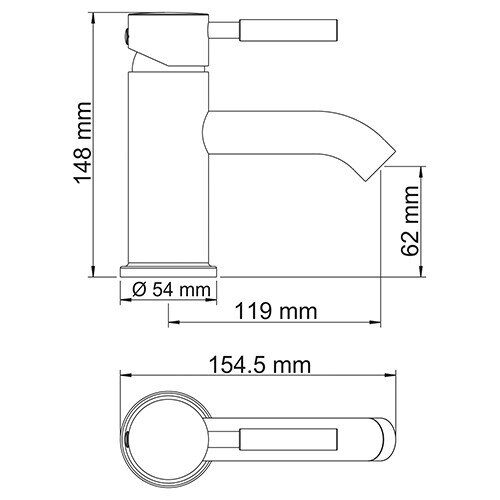 Смеситель для раковины WasserKRAFT Main 4100 4105 хром