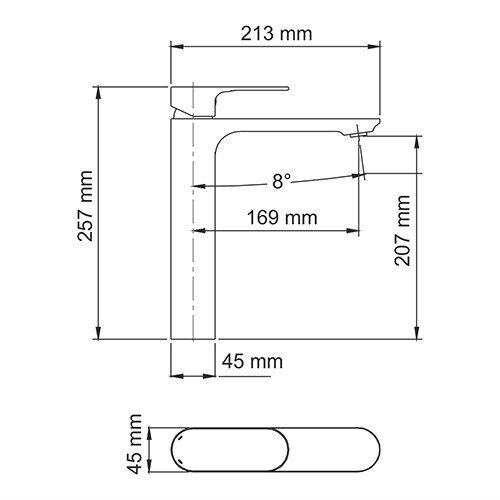 Смеситель для раковины WasserKRAFT Dinkel 5800 5803H хром