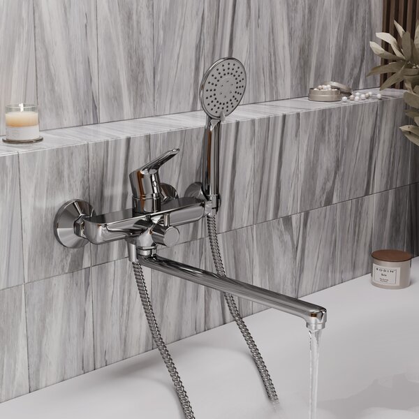 Смеситель для ванны с душем WasserKRAFT Lippe 4500 4502L хром
