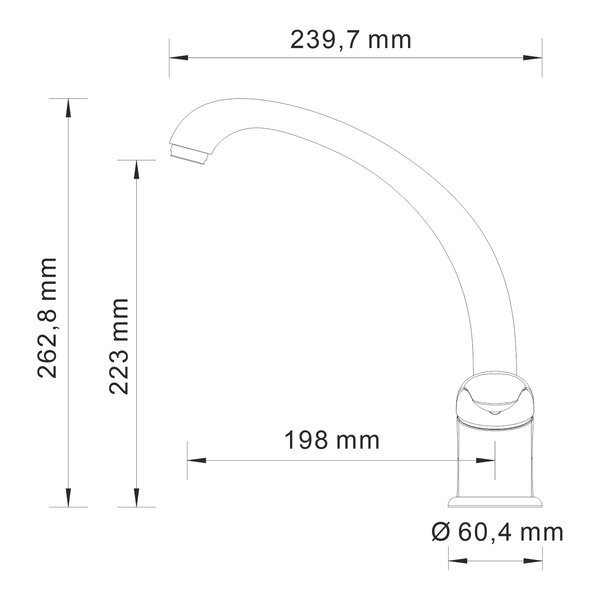 Смеситель для кухонной мойки WasserKRAFT Rossel 2800 2807 хром