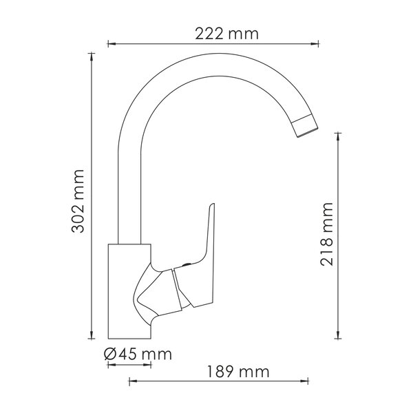 Смеситель для кухонной мойки WasserKRAFT Lippe 4500 4507 хром