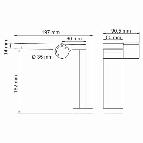 Смеситель для раковины WasserKRAFT Alme 1500 1510 хром