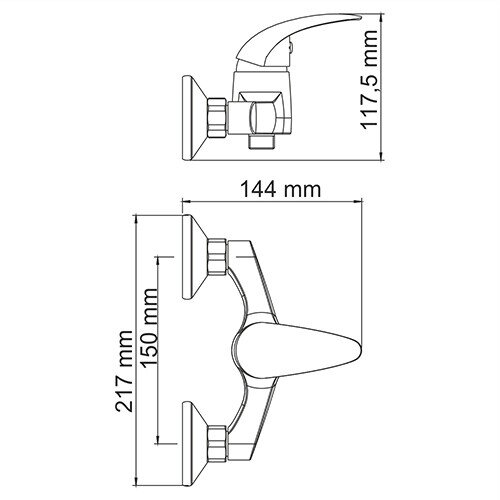 Смеситель для душа WasserKRAFT Isen 2600 2602 хром