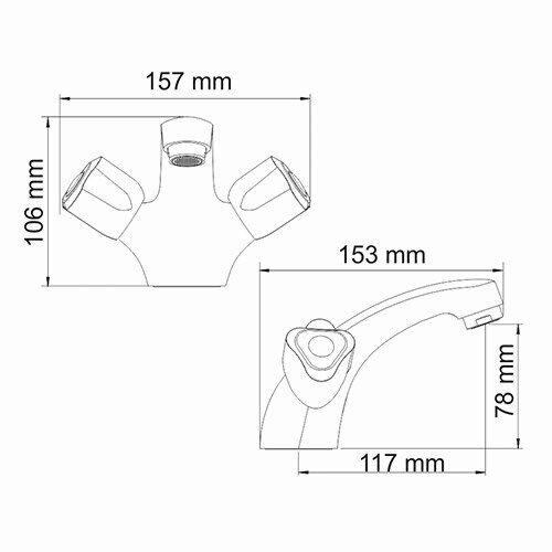 Смеситель для раковины WasserKRAFT Amper 2900 2903 хром