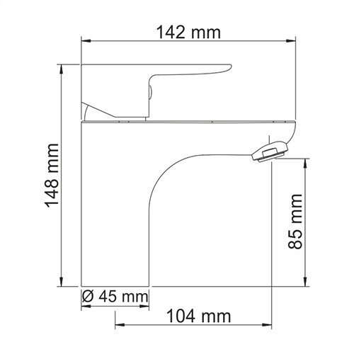 Смеситель для раковины WasserKRAFT Leine 3500 3503 хром