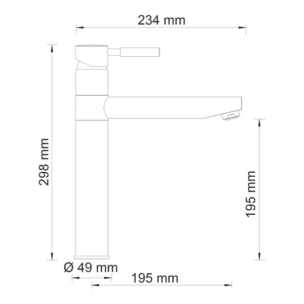 Смеситель для кухонной мойки WasserKRAFT Wern 4200 4207 матовый хром