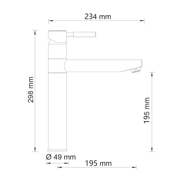 Смеситель для кухонной мойки WasserKRAFT Main 4100 4107 хром