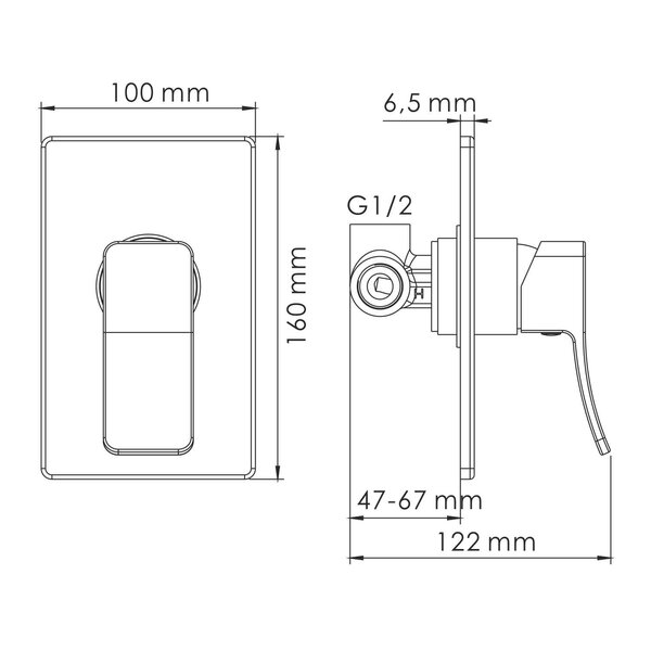 Смеситель для душа WasserKRAFT Aller 1060 10651 хром