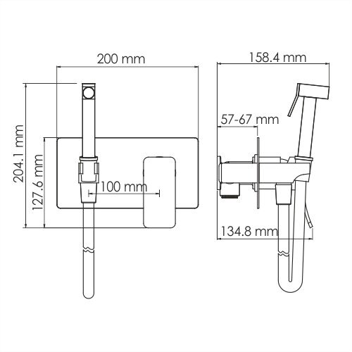 Смеситель для душа WasserKRAFT Aller 1060 10638 хром