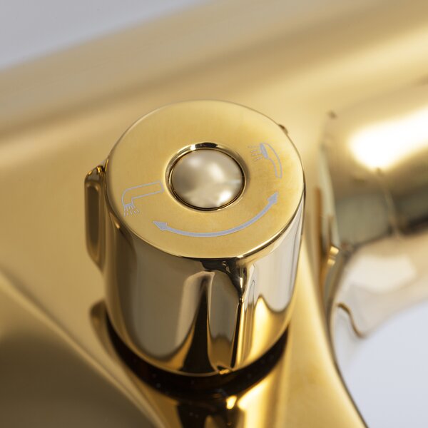 Смеситель для ванны с душем WasserKRAFT Sauer 7101 золотой