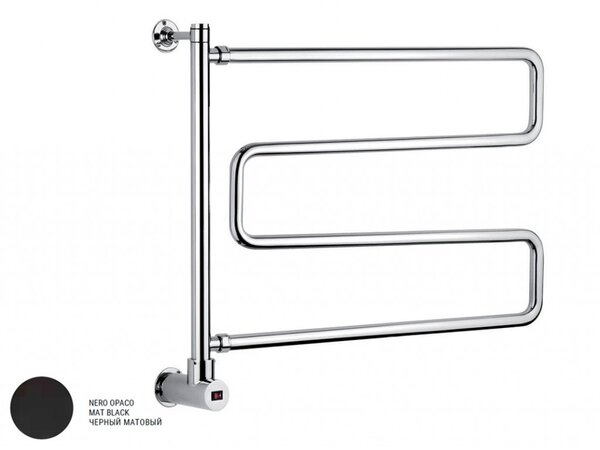 Электрический полотенцесушитель Margaroli 500/SP BOX matt black 500SPNO поворотный черный матовый