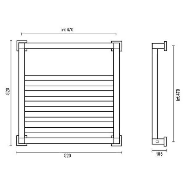 Электрический полотенцесушитель Margaroli 810 BOX 8104704CRNB