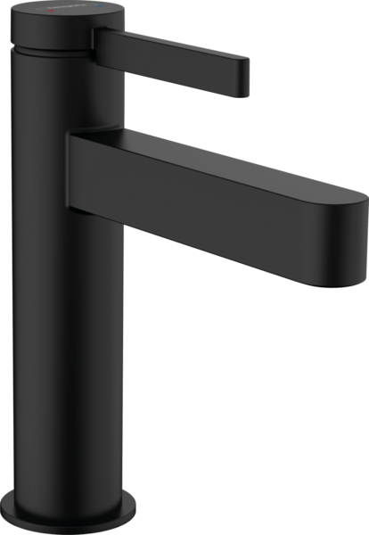 Смеситель для раковины Hansgrohe Finoris 76020670 со сливным гарнитуром, матовый черный