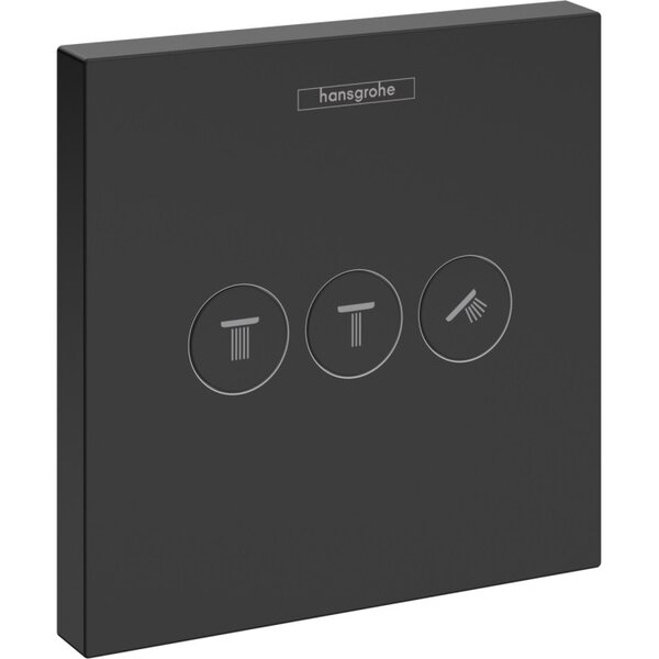 Переключатель на 3 потока Hansgrohe ShowerSelect BBR 15764670, матовый черный