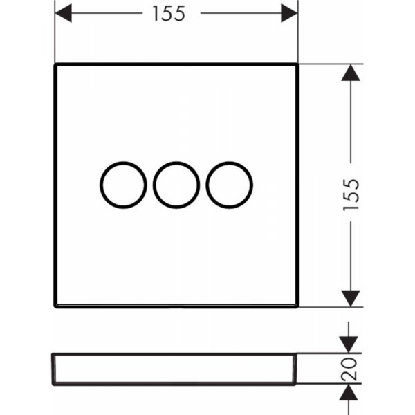 Переключатель на 3 потока Hansgrohe ShowerSelect BBR 15764670, матовый черный