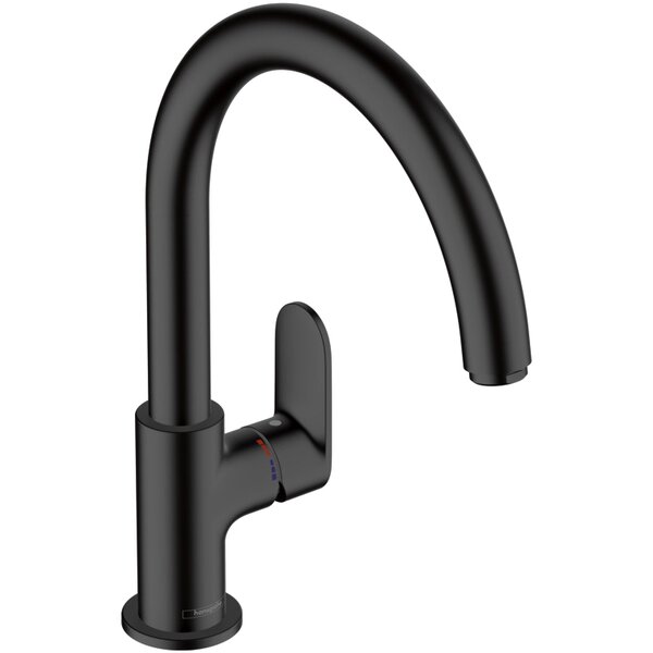 Кухонный смеситель 260 Hansgrohe Vernis Blend M35 71870670 с поворотным изливом, черный