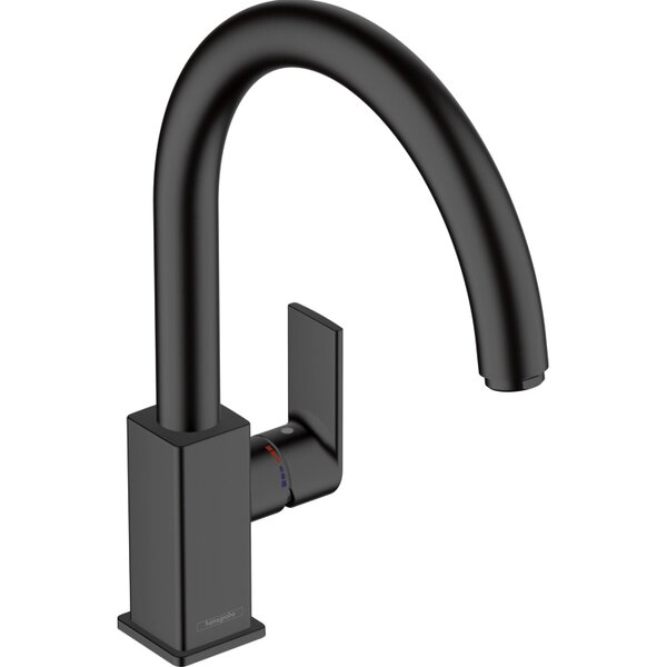 Кухонный смеситель 260 Hansgrohe Vernis Shape M35 71871670 с поворотным изливом, черный